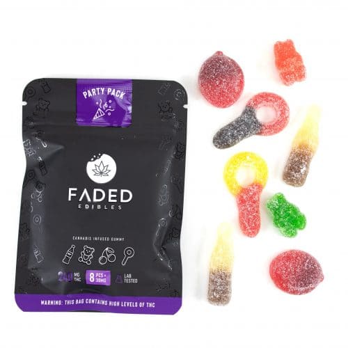 FADED EDIBLES THC GUMMIES PARTY PACK 240MG