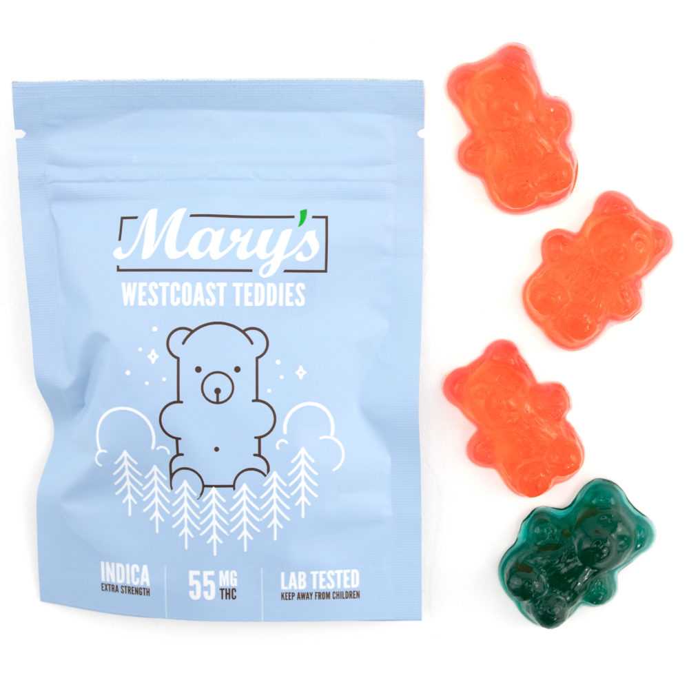 Extreme Strength Indica West coast Teddies 55mg THC (Mary’s Edibles)