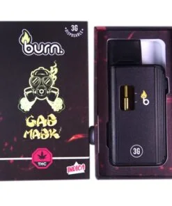 3 Gram Burn Disposable Vapes – Gas Mask (Indica) (3 Gram)