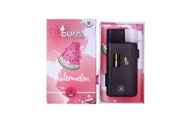 3 Gram Burn Disposable Vapes – Watermelon (Sativa Dominant Hybrid) (3 Gram)
