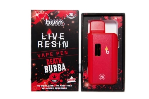 Burn Live Resin Disposable Vapes – Death Bubba (Indica) (2 Gram)