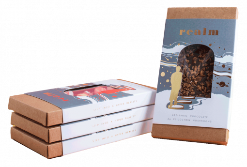 Realm Artisanal Mushroom Chocolate – Milk Chocolate (2g)