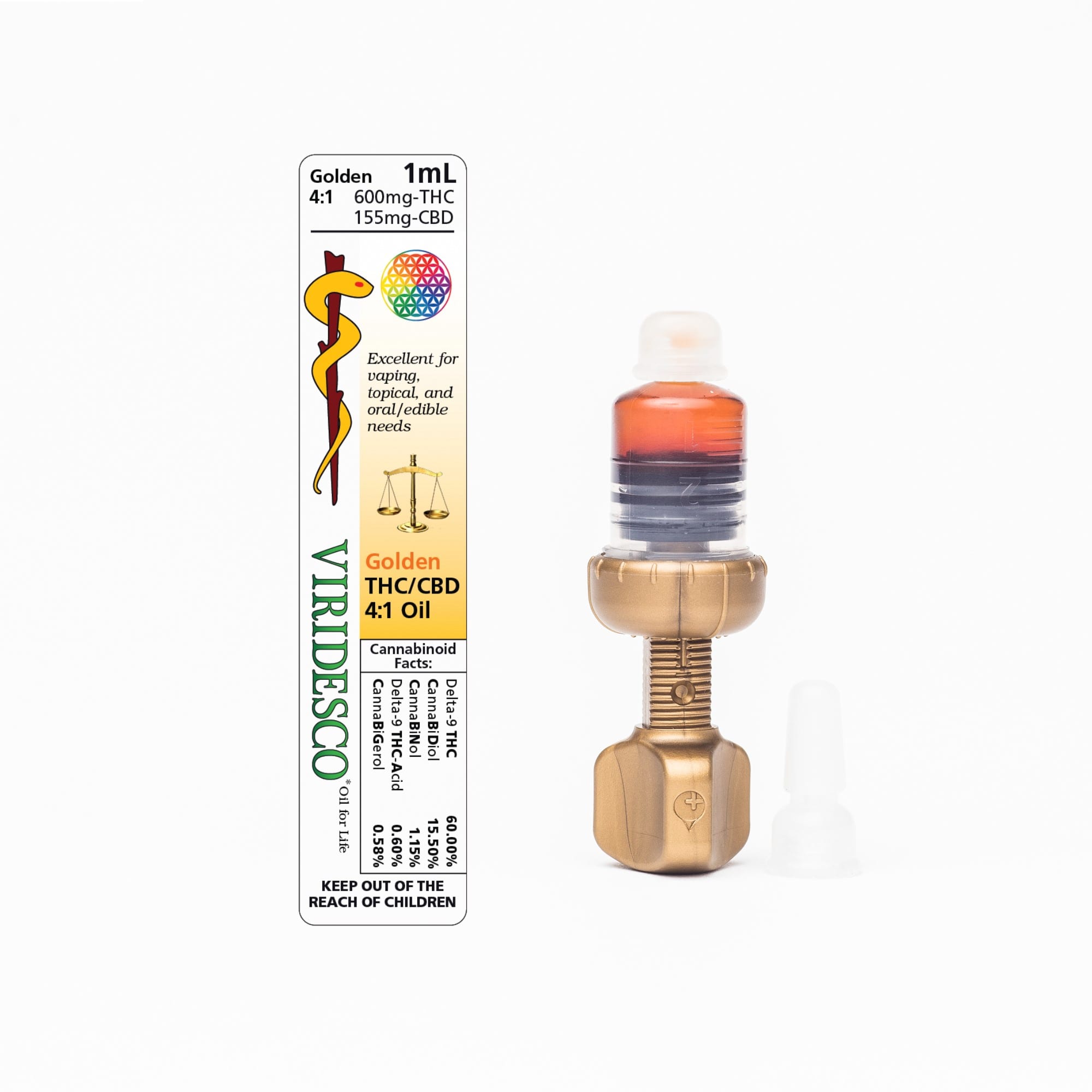 Viridesco Golden THC/CBD 4:1 Oil 1ml
