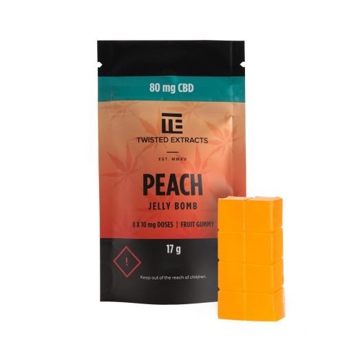 Twisted Extracts – Peach CBD Jelly Bomb (80mg CBD)
