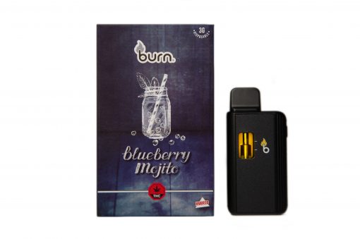 3ML Burn Disposable Vapes – Blueberry Mojito (Sativa)