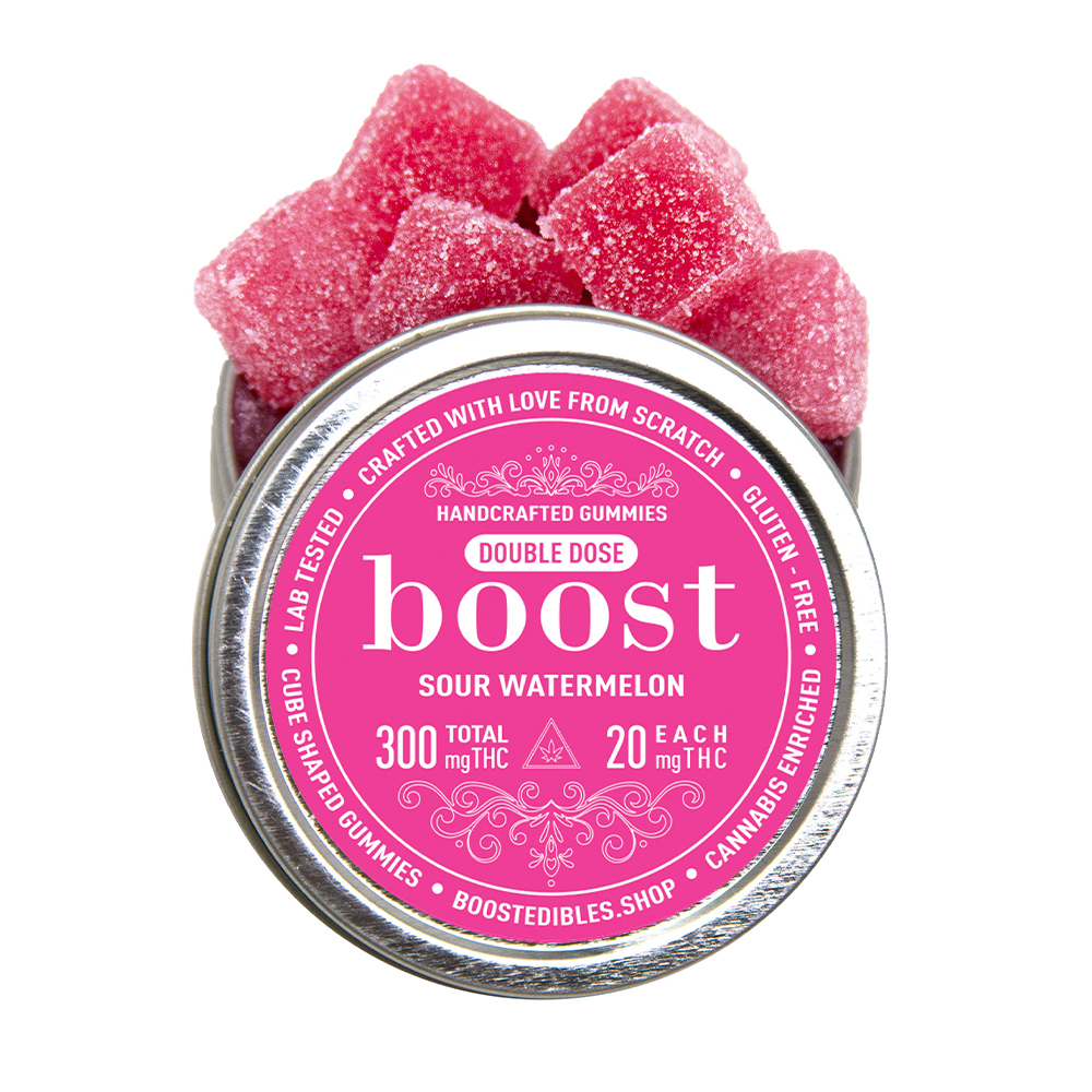 Boost Edibles Gummy - Sour Watermelon (300mg THC)