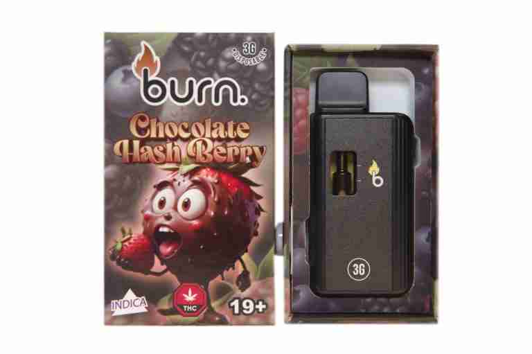 Burn Disposable Vapes – Chocolate Hash Berry (Indica) (3 Gram)