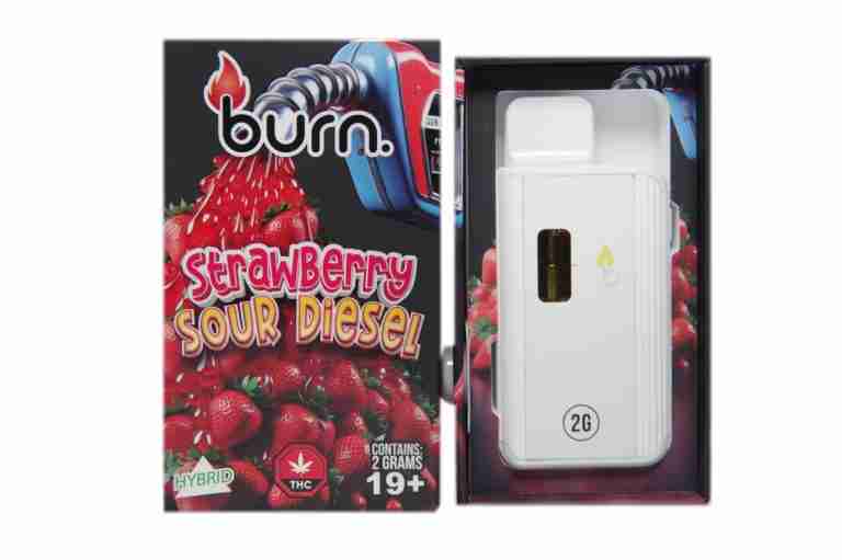 Burn Disposable Vapes – Strawberry Sour Diesel (Hybrid) (2 Gram)