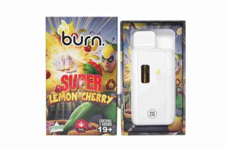 Burn Disposable Vapes – Super Lemon Cherry (Hybrid) (2 Gram)