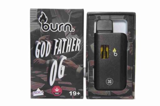 3 Gram Burn Disposable Vapes – Godfather OG (Indica) (3 Gram)