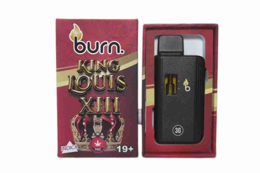 3 Gram Burn Disposable Vapes – King Louis XIII (Indica) (3 Gram)